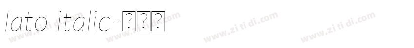 lato italic字体转换
